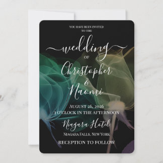 Invitation Créez vos propres fleurs à rayons X sur fond noir