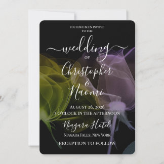 Invitation Créez vos propres fleurs à rayons X sur fond noir