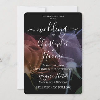 Invitation Créez vos propres fleurs à rayons X sur fond noir