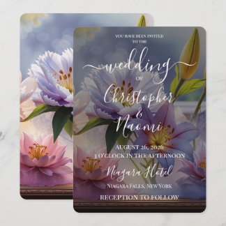 Invitation Créez vos propres fleurs de jardin violettes de ma