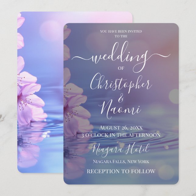 Invitation Créez vos propres fleurs et mariage à l'eau (Devant / Derrière)