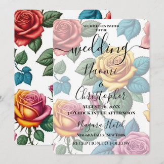 Invitation Créez vos propres roses colorées vintage pour votr