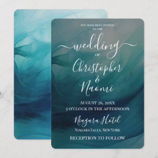 Invitation Créez vos propres vagues aquarelles de mariage
