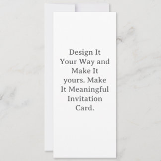Invitation Créez votre personnalisation 4" x 9,25"