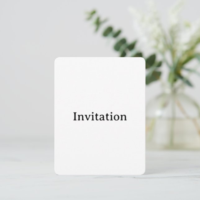 Invitation Créez Votre Propre 4.25" x 5.5" Arrondi Simple Per (Debout devant)