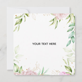 Invitation Créez votre propre bordure florale colorée