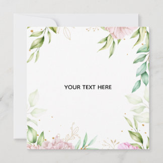 Invitation Créez votre propre bordure florale colorée