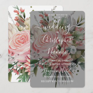Invitation Créez votre propre bouquet de fleurs roses Vintage