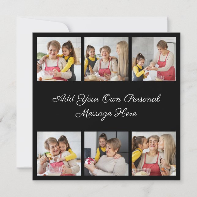 Invitation Créez votre propre collage de 6 photos Ajoutez vot (Devant)