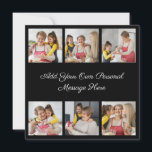 Invitation Créez Votre Propre Collage De 6 Photos Ajoutez Vot<br><div class="desc">Créez votre propre collage de 6 photos pour Noël, les anniversaires, les mariages, les anniversaires de mariage, les remises de diplômes, la fête des pères, la fête des mères ou toute autre occasion spéciale, avec notre outil de conception facile à utiliser. Ajoutez vos photos préférées d'amis, de famille, de vacances,...</div>