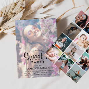Invitation Créez Votre Propre Collage Photo Anniversaire Swee