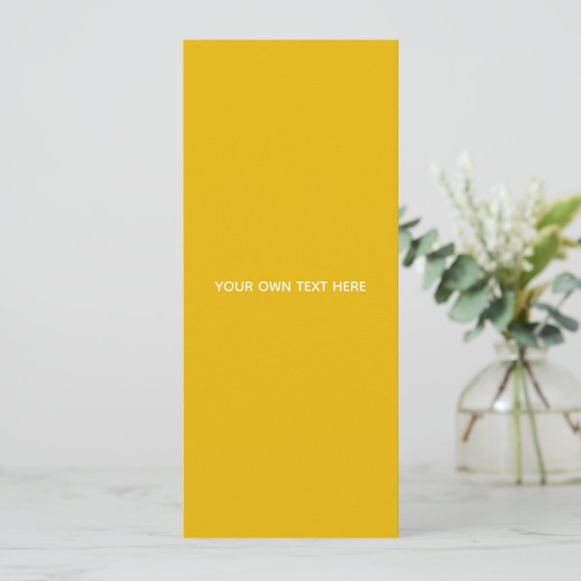 Invitation Créez Votre Propre Conception Personnalisée Jaune (Debout devant)
