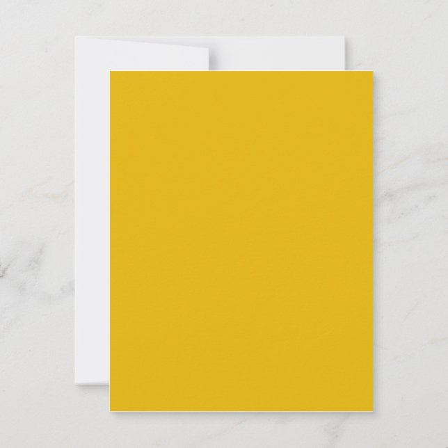 Invitation Créez Votre Propre Conception Personnalisée Jaune (Dos)