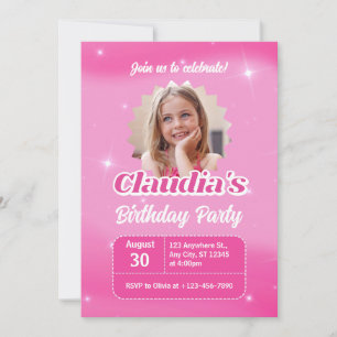 Invitation Créez votre propre fête d'anniversaire de filles r