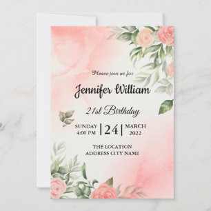 Invitation Créez votre propre Filles Fête d'anniversaire pers