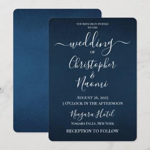 Invitation Créez votre propre Mariage bleu profond