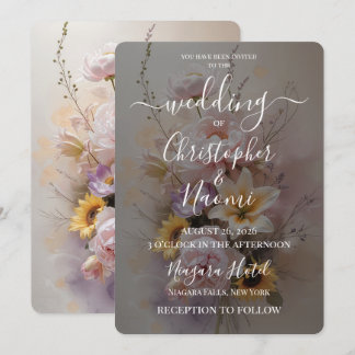 Invitation Créez Votre Propre Mariage Bouquet Rustique