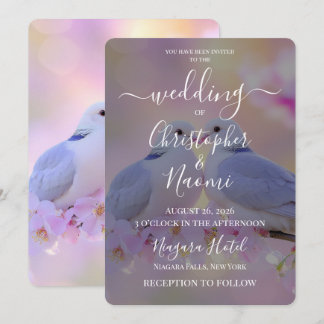 Invitation Créez Votre Propre Mariage de Petites Colombes