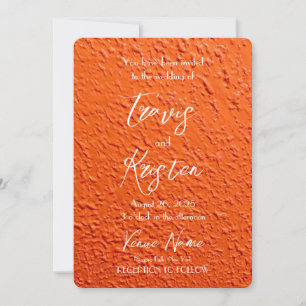 Invitation Créez votre propre Mariage de texture orange