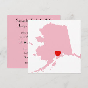 Invitation Créez Votre Propre Mariage en Alaska aux Couleurs 