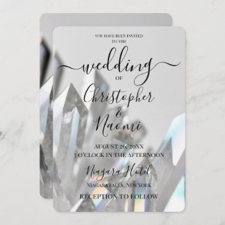 Invitation Créez votre propre Mariage gris cristal transparen