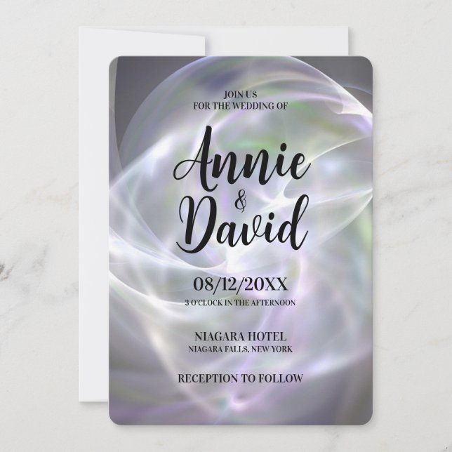 Invitation Créez votre propre Mariage Orb Lumière Personnalis (Devant)