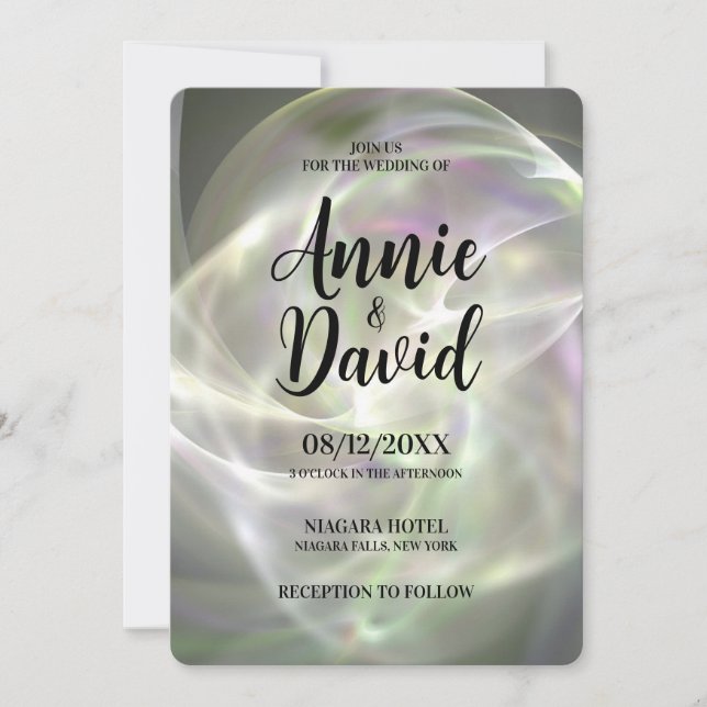 Invitation Créez votre propre Mariage Orb Lumière Personnalis (Devant)