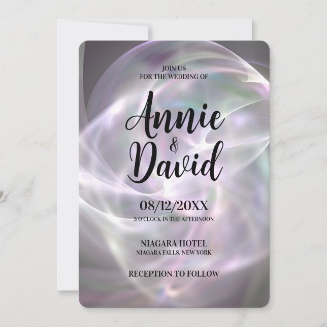 Invitation Créez votre propre Mariage Orb Lumière Personnalis (Devant)