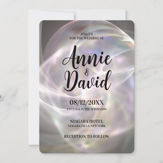 Invitation Créez votre propre Mariage Orb Lumière Personnalis (Devant)