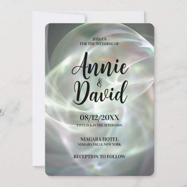 Invitation Créez votre propre Mariage Orb Lumière Personnalis (Devant)