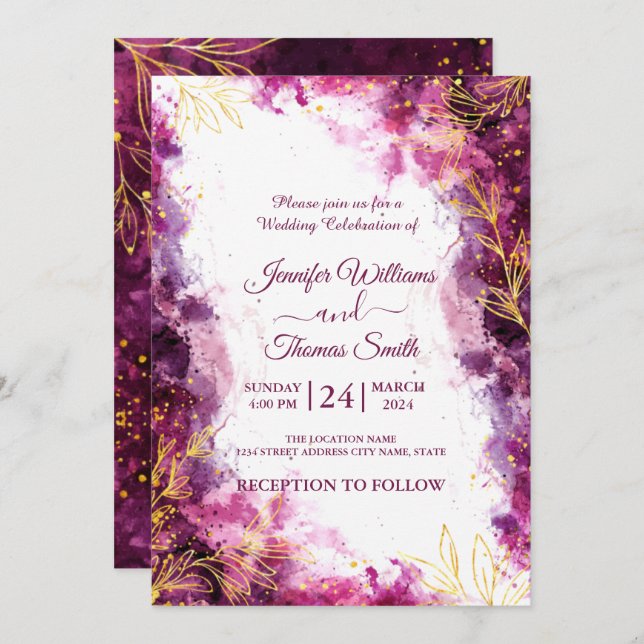 Invitation Créez votre propre Mariage personnalisé Enregistre (Devant / Derrière)