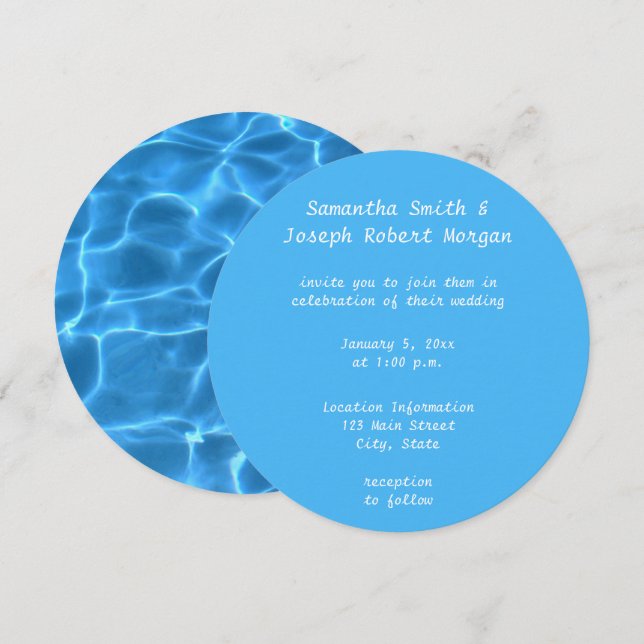 Invitation Créez votre propre Mariage photo circulaire de pis (Devant / Derrière)