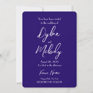 Invitation Créez votre propre Mariage Purple personnalisé