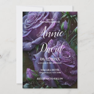 Invitation Créez votre propre Mariage Rose violet
