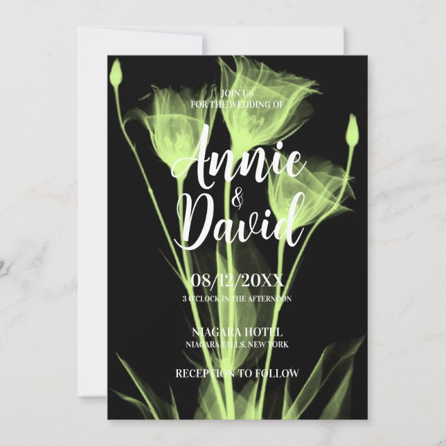 Invitation Créez votre propre Mariage X-Ray Flower Trio (Devant)