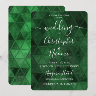 Invitation Créez votre propre Motif triangle vert