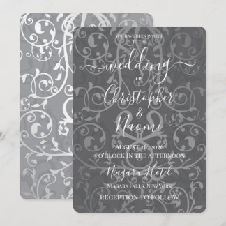 Invitation Créez Votre Propre Motif Vintage Mariage