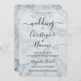 Invitation Créez votre propre papier Papillon Vintage doux