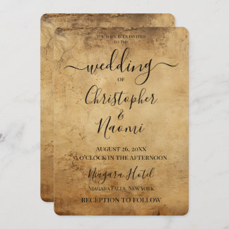 Invitation Créez votre propre papier Sepia Vintage Rustique B