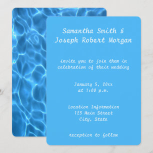 Invitation Créez votre propre photo de mariage avec piscine
