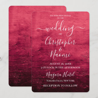 Invitation Créez Votre Propre Texture Ombré Rouge Vintage