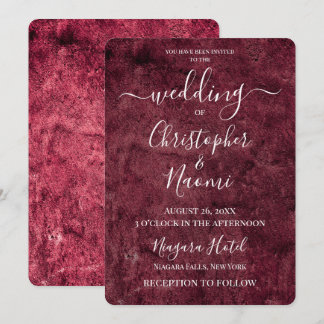 Invitation Créez Votre Propre Texture Rouge Vintage