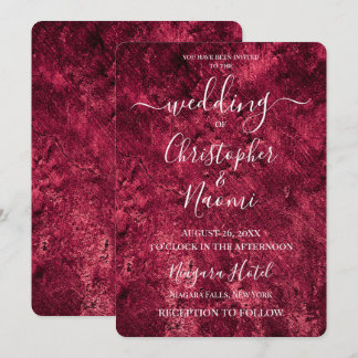 Invitation Créez Votre Propre Texture Vintage Rouge Foncé