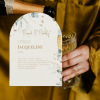 Crème Blanc Floral Champagne Brunch & Arche Bubbly