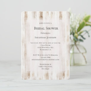 Invitation Crème Chic Crème Blanc Brown rayures Fête des mari