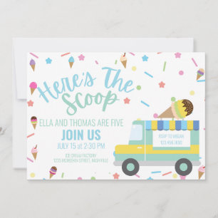 Invitation Crème de glace Anniversaire fraternité Anniversair