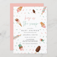 Crème de glace saupoudrer rose Baby shower d'été f