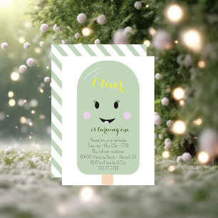 Invitation Crème de Mint Cone Scoop Confetti fête d'anniversa