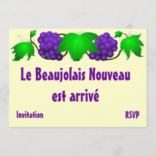 Invitation Crème d'invitation Beaujolais nouveau
