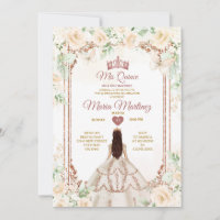 Crème d'ivoire et or de cuivre Princesse Quiñceane